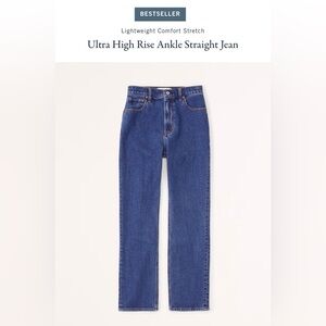 Abercrombie Ultra High Rise Ankle Straight Jean! Size 28